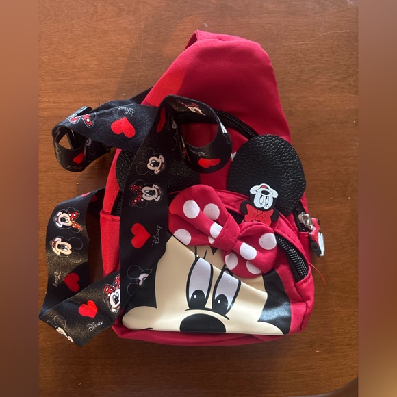 Disney Minnie Mouse Kids Backpack - Red and Black - Picture 1 of 1